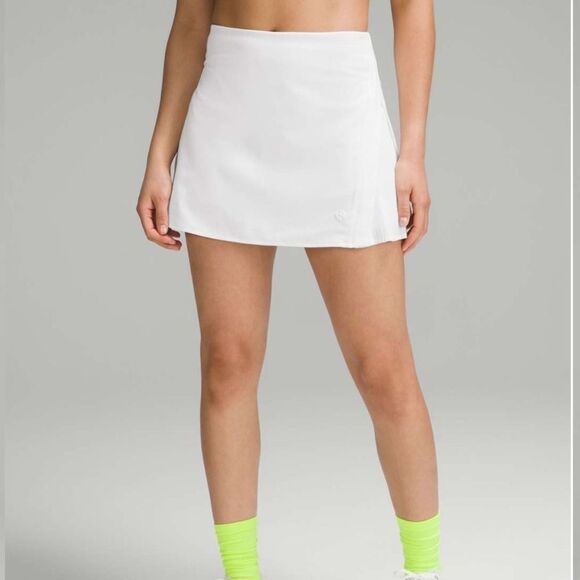Lululemon Peek Pleat High-Rise Tennis Skirt - White Size 0 New With Tags - Picture 1 of 8